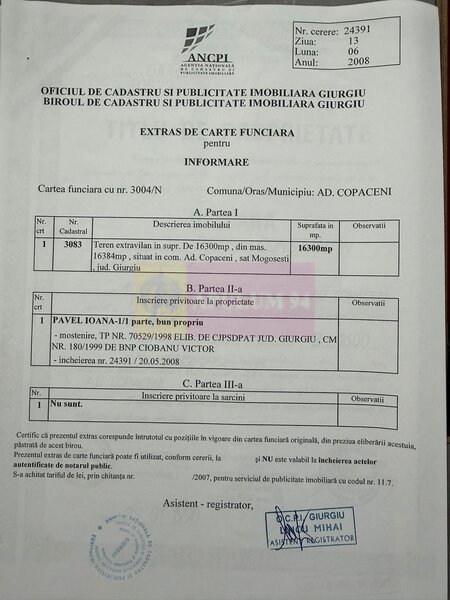 Teren 16.300 mp Mogosesti | ideal investitie si parcelare