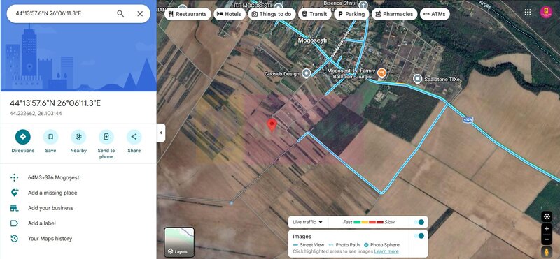 Teren 16.300 mp Mogosesti, investitie si parcelare | Adunatii Copaceni